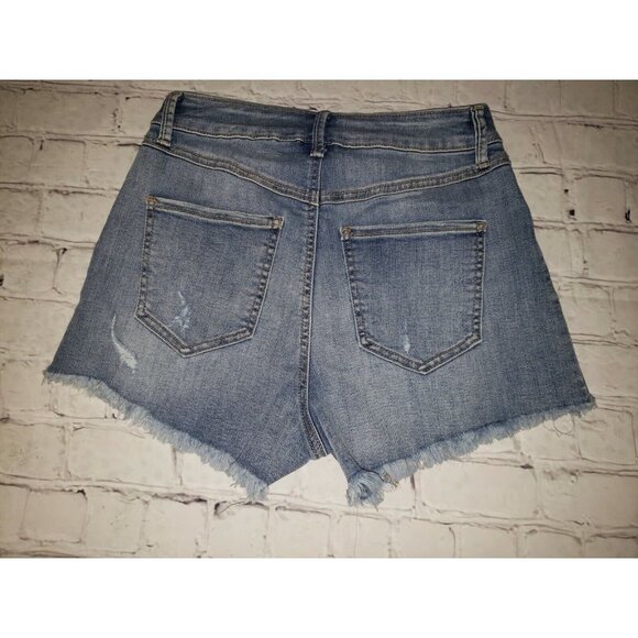 NWT Repreve THE WEDGE Super High-Rise Button Front Jean Shorts Size 3/26 - Picture 4 of 4